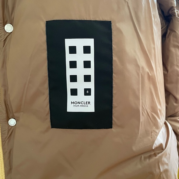 Brand New Moncler x Palm Angels Keon Jacket sz 0 Gold Yellow Metallic - Picture 8 of 14
